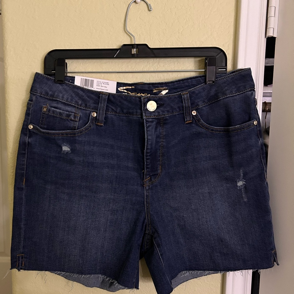 Dark blue Stetchy Jean Shorts